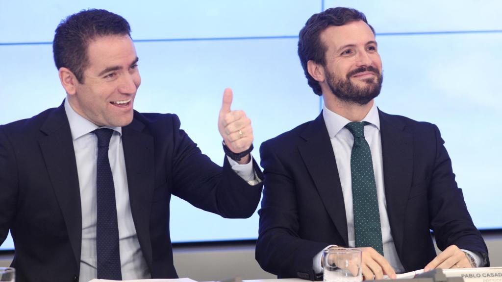 Teodoro García Egea y Pablo Casado, en noviembre de 2019.