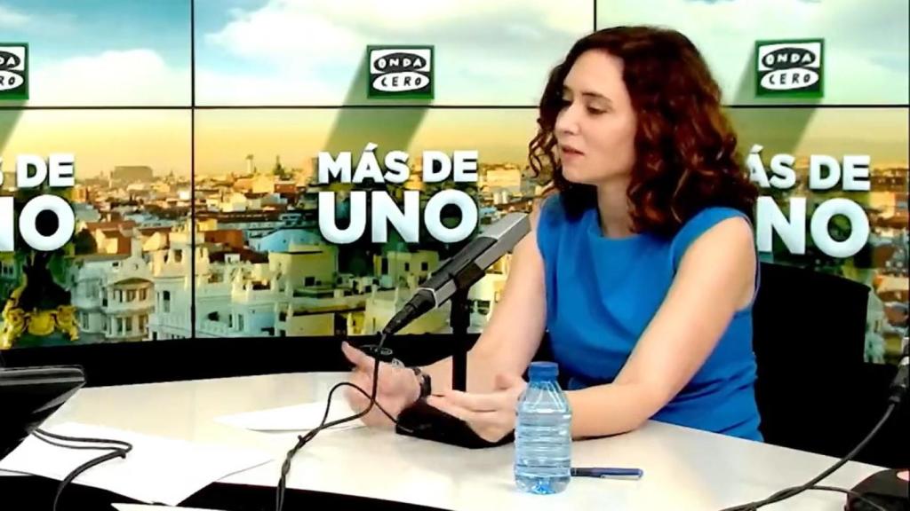 La presidenta de la Comunidad de Madrid, Isabel Díaz Ayuso, este viernes en Onda Cero.