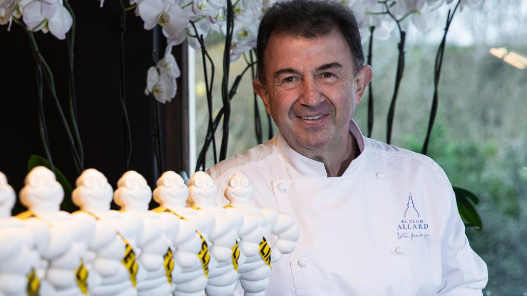 El 'estrellado' chef Martín Berasategui en el Club Allard de Madrid.