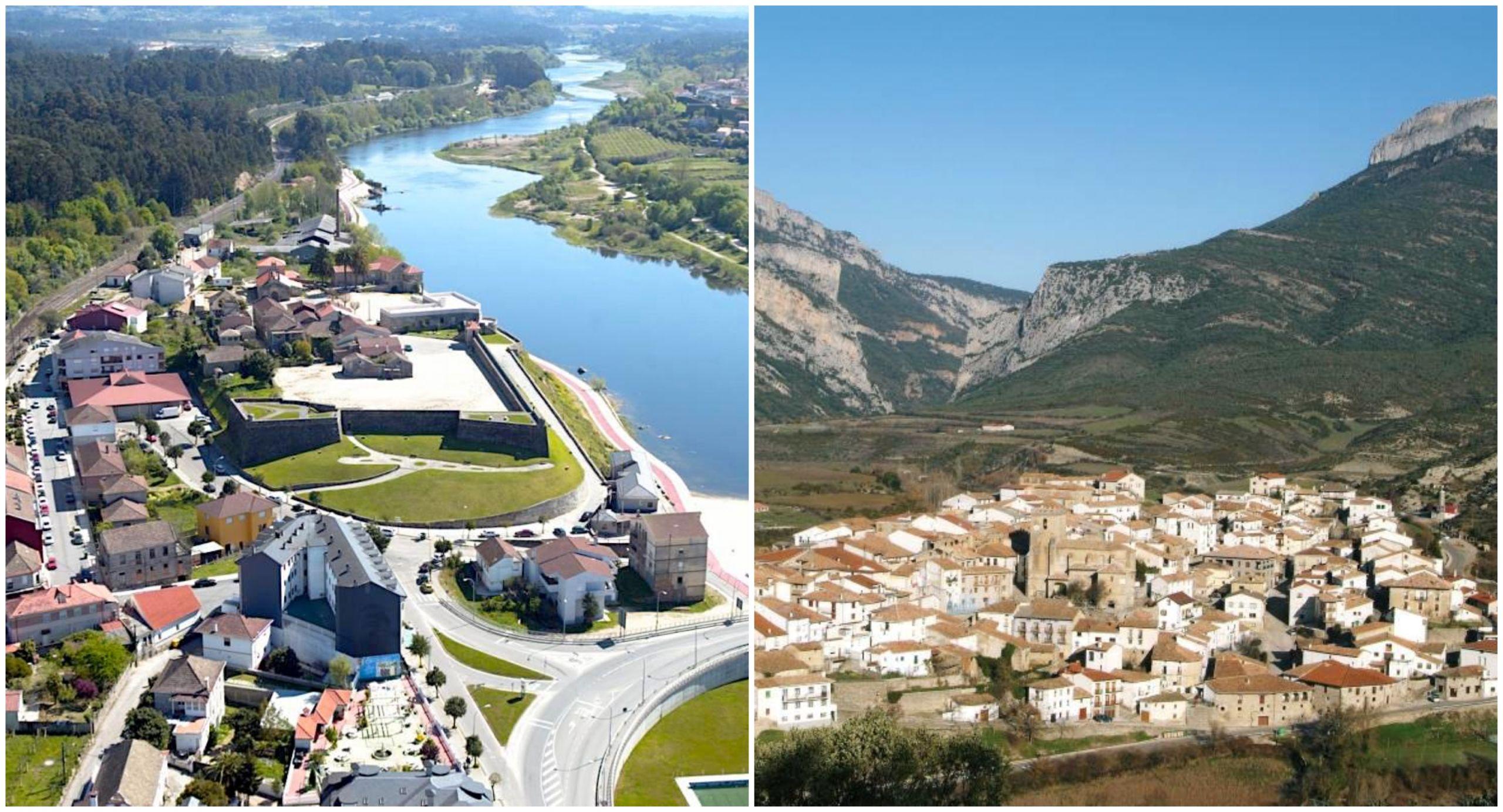 Salvaterra de Miño (Pontevedra) y Salvatierra de Esca (Zaragoza). Foto: Wikipedia