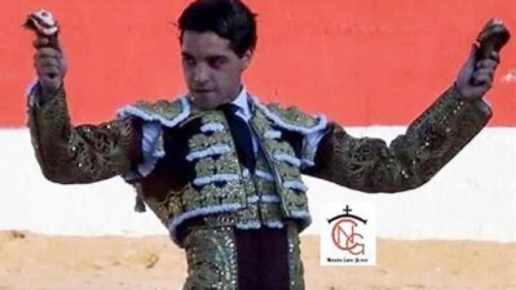 Mario Navas el día de su debut con picadores en Ampudia