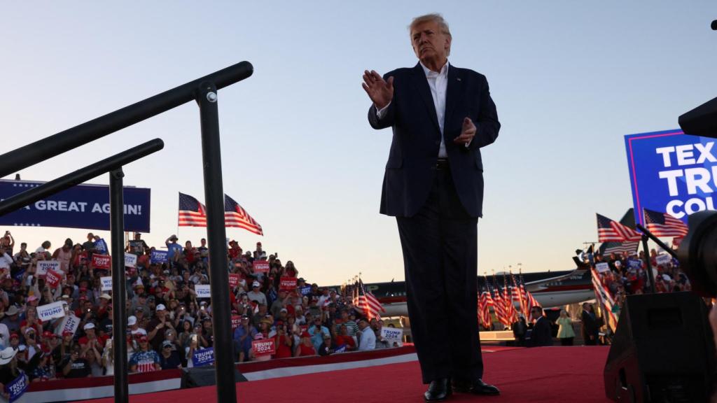 El expresidente de los Estados Unidos, Donald Trump, durante el acto