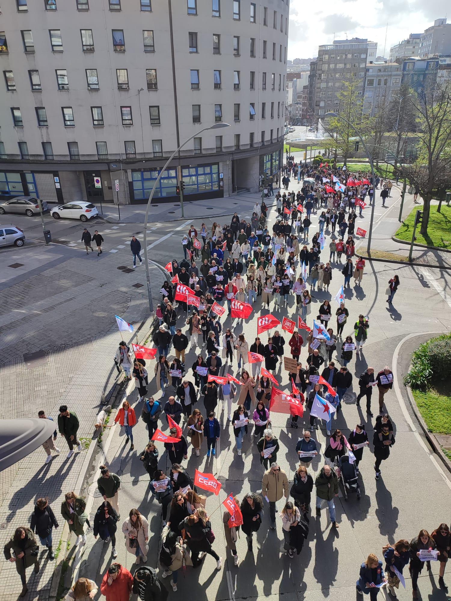 Un momento de la marcha en A Coruña