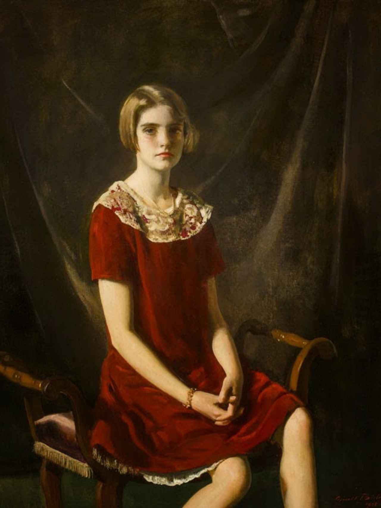 Retrato de Barbara Hutton, pintado en 1925, por Sir Oswald Birley (1880–1952).