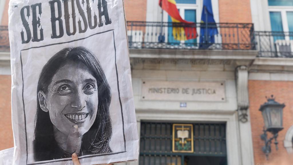 Protesta de LAJ frente al Ministerio de Justicia.