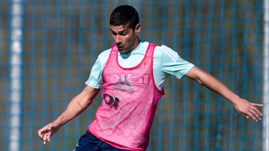 Juanfran Moreno, con el Real Oviedo