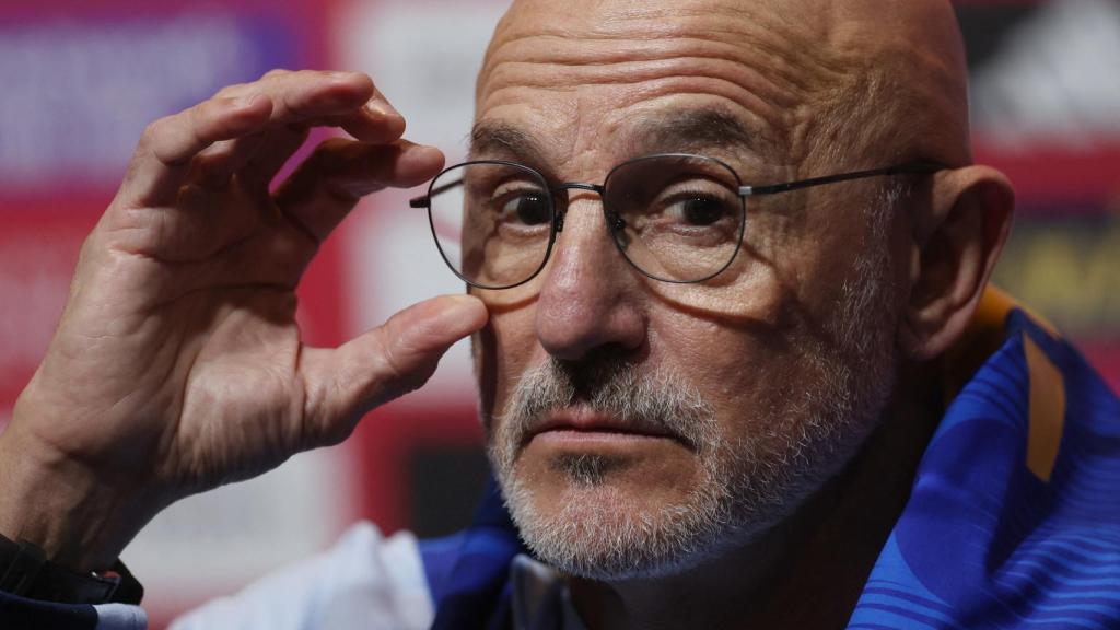 Luis de la Fuente, en rueda de prensa con la selección española de fútbol