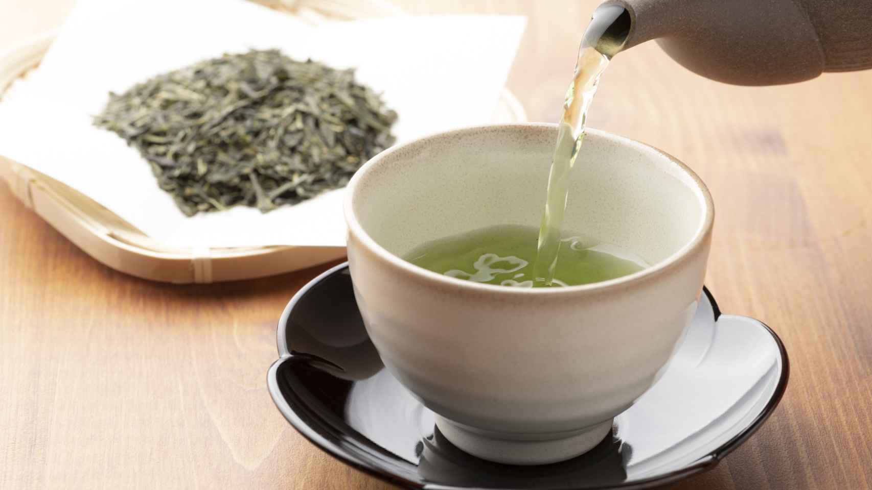 Imagen de archivo de una infusión de té verde.