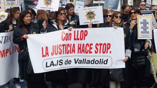 Protesta de letrados de la Administración de Justicia (LAJ) en Madrid.