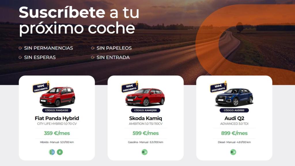 Ejemplos de coches por suscripción con Astara Move.