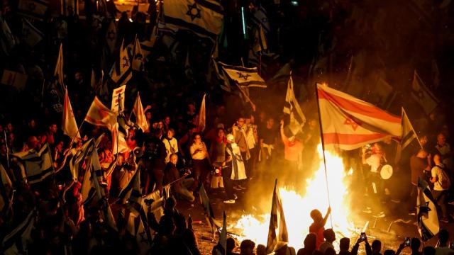 Protestas en Tel Aviv contra la reforma judicial.