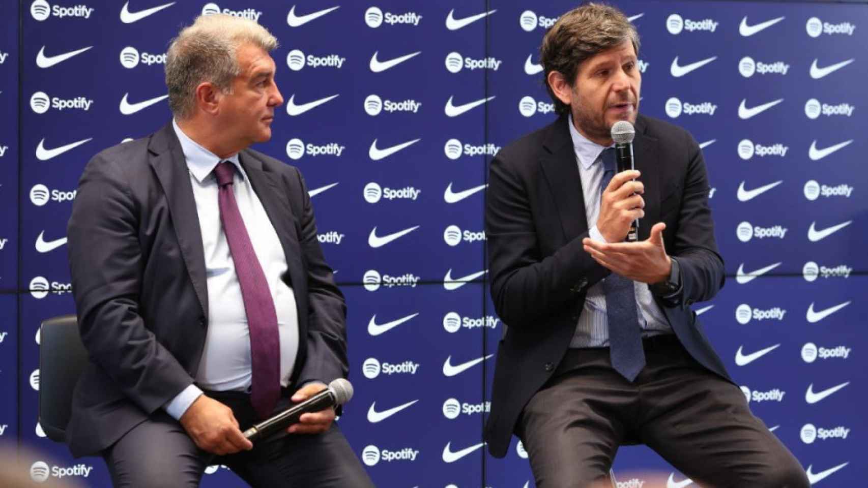 Laporta y Mateu Alemany en un acto oficial del FC Barcelona