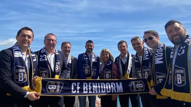 David Villa en la presentación del Benidorm.