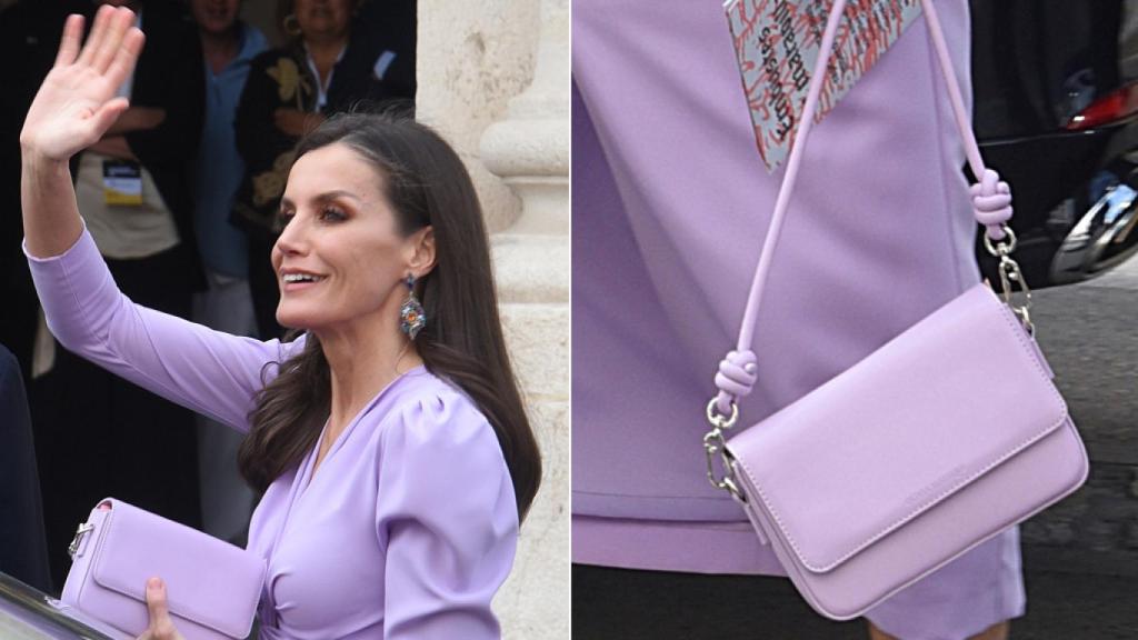 La reina Letizia con el bolso de Olivia Mareque.