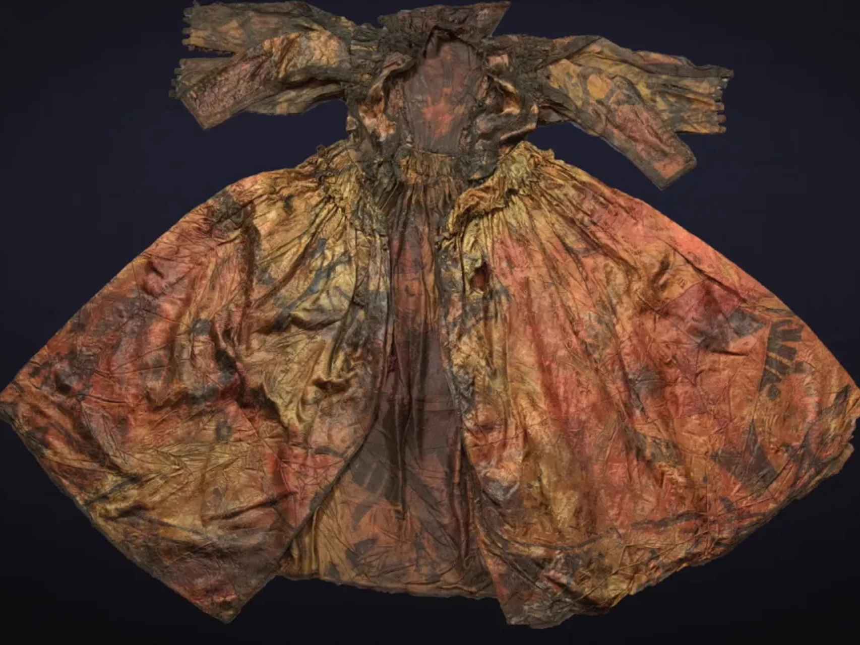 El vestido de seda encontrado en el naufragio del Palmwood.