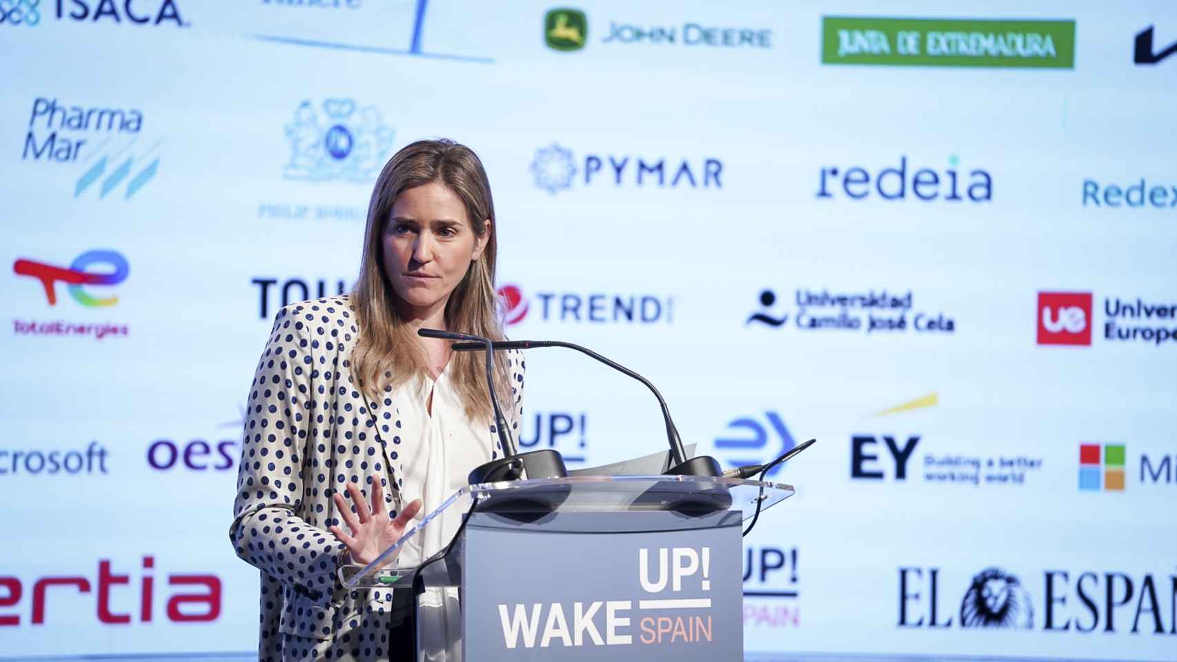 Sara Aagesen Muñoz, secretaria de Estado de Energía, durante su intervención en la apertura de la segunda jornada del 'Wake Up, Spain!'.