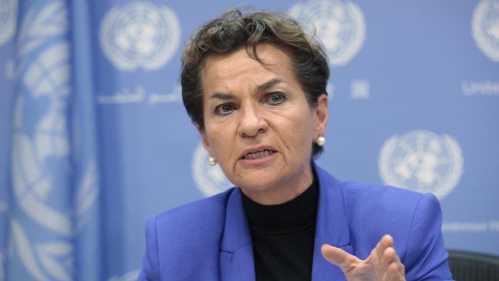 Christiana Figueres en una rueda de prensa.