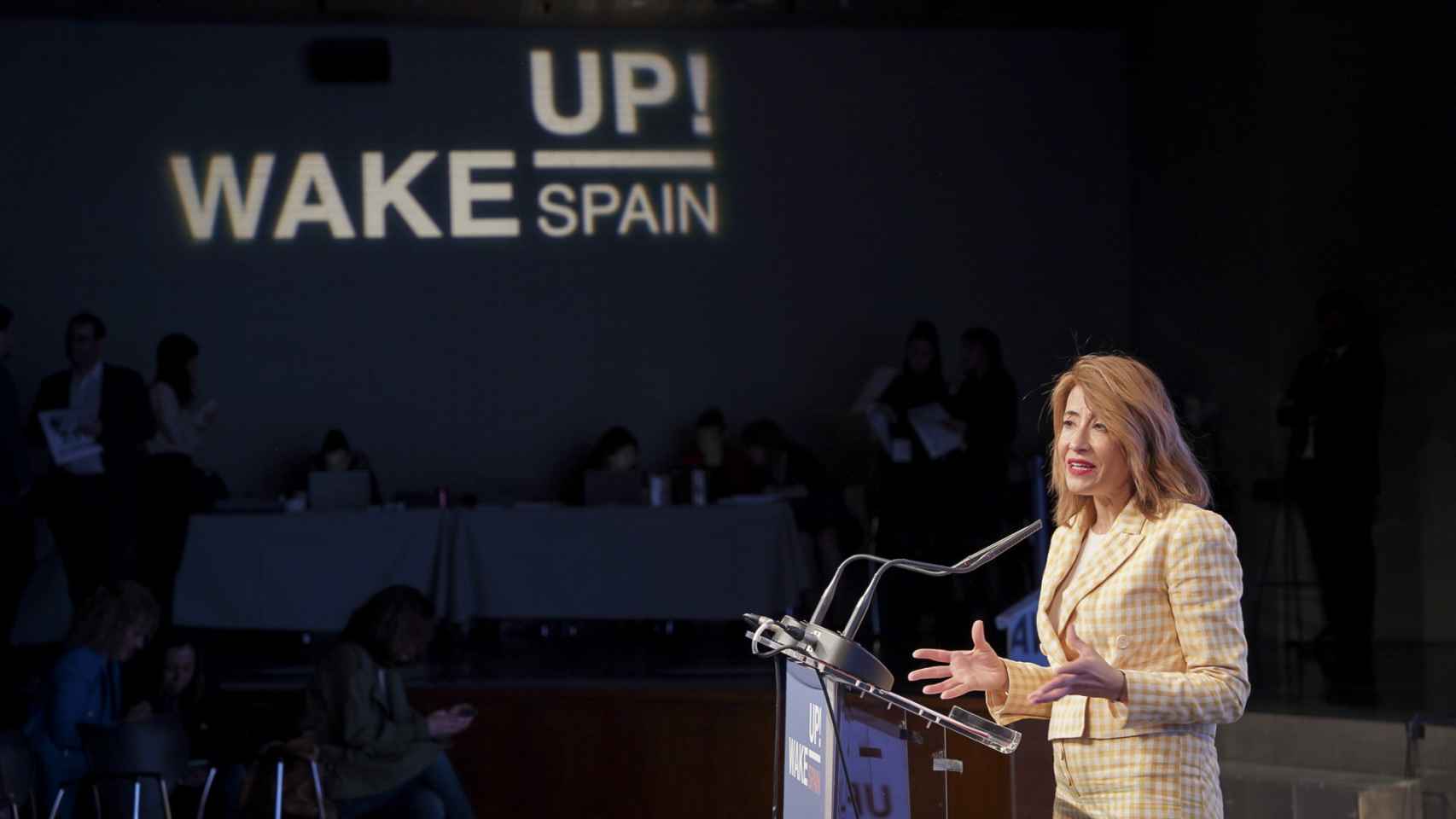 Raquel Sánchez, durante su intervención en Wake Up, Spain!