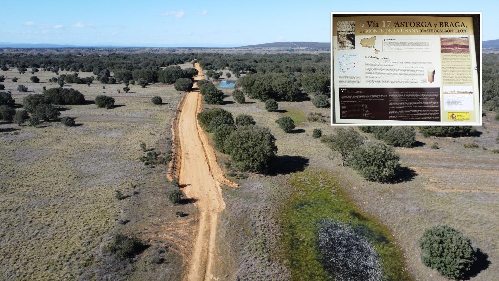 El estado de la calzada romana de Castrocalbón