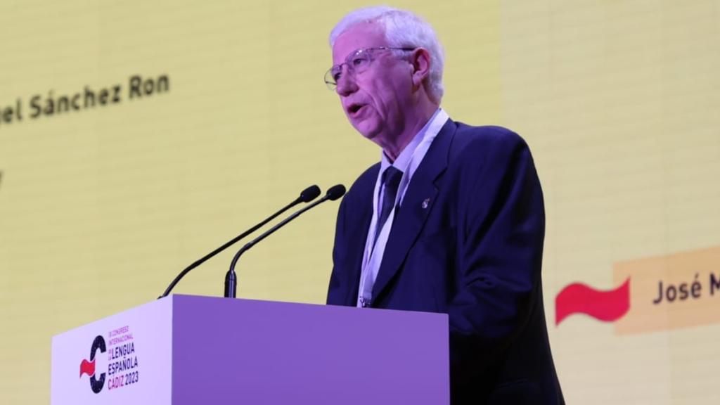 José Manuel Sánchez Ron, historiador de la ciencia. Foto: Twitter oficial del IX Congreso Internacional de la Lengua Española