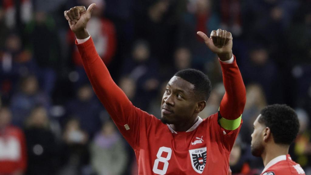 David Alaba, en un partido con la selección de Austria