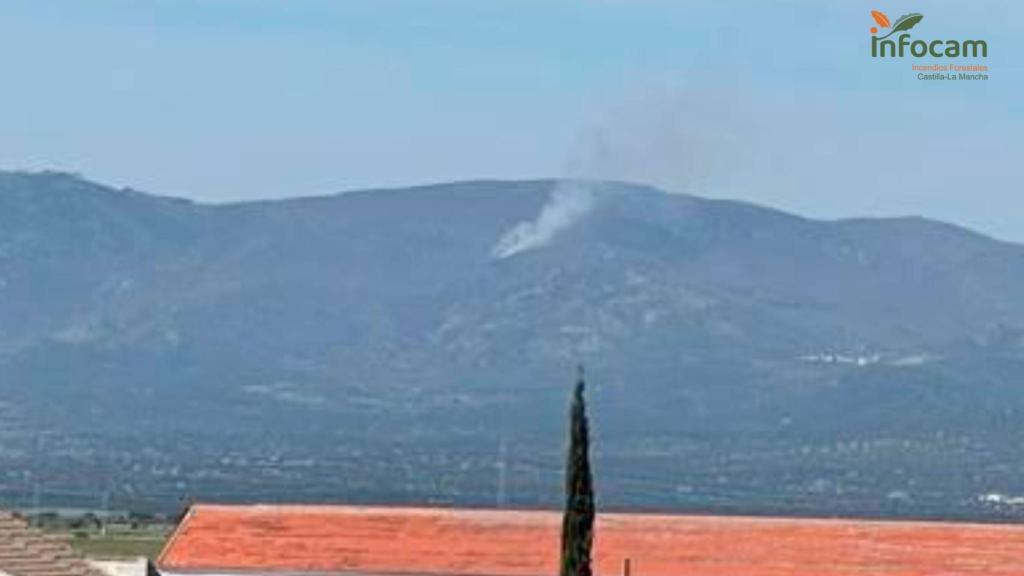 Incendio en la Sierra del Real de San Vicente (Toledo). Foto: Plan INFOCAM.