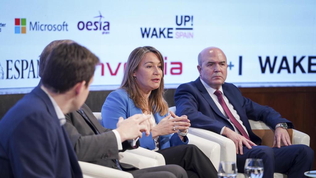 Susana Solís y José María López durante su intervención en el Wake Up Spain de 2023.