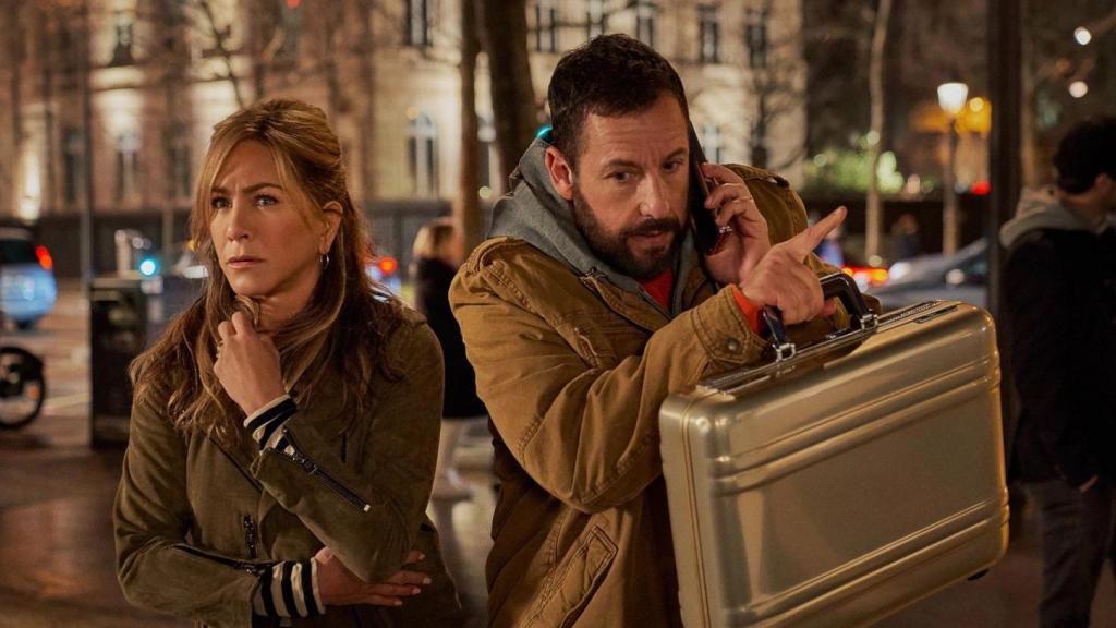 Jennifer Aniston y Adam Sandler en 'Criminales a la vista'