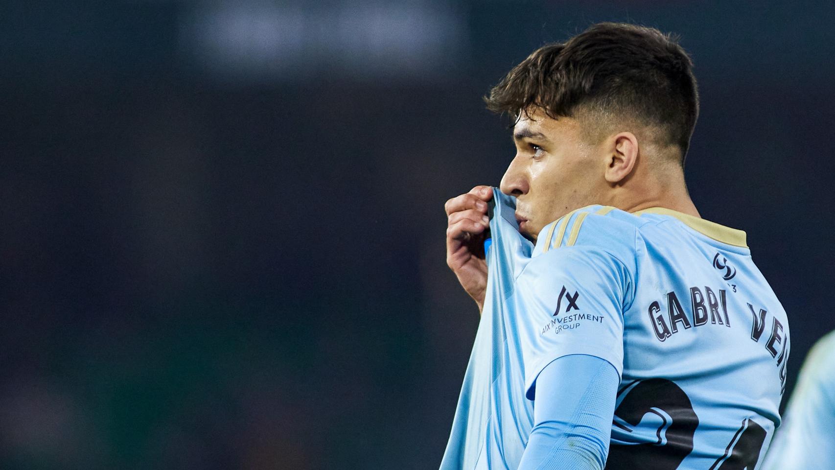 Gabri Veiga celebra un gol con el Celta