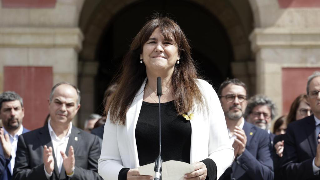 Laura Borràs, este jueces tras conocer la sentencia condenatoria dictada por el Tribunal Superior de Cataluña./