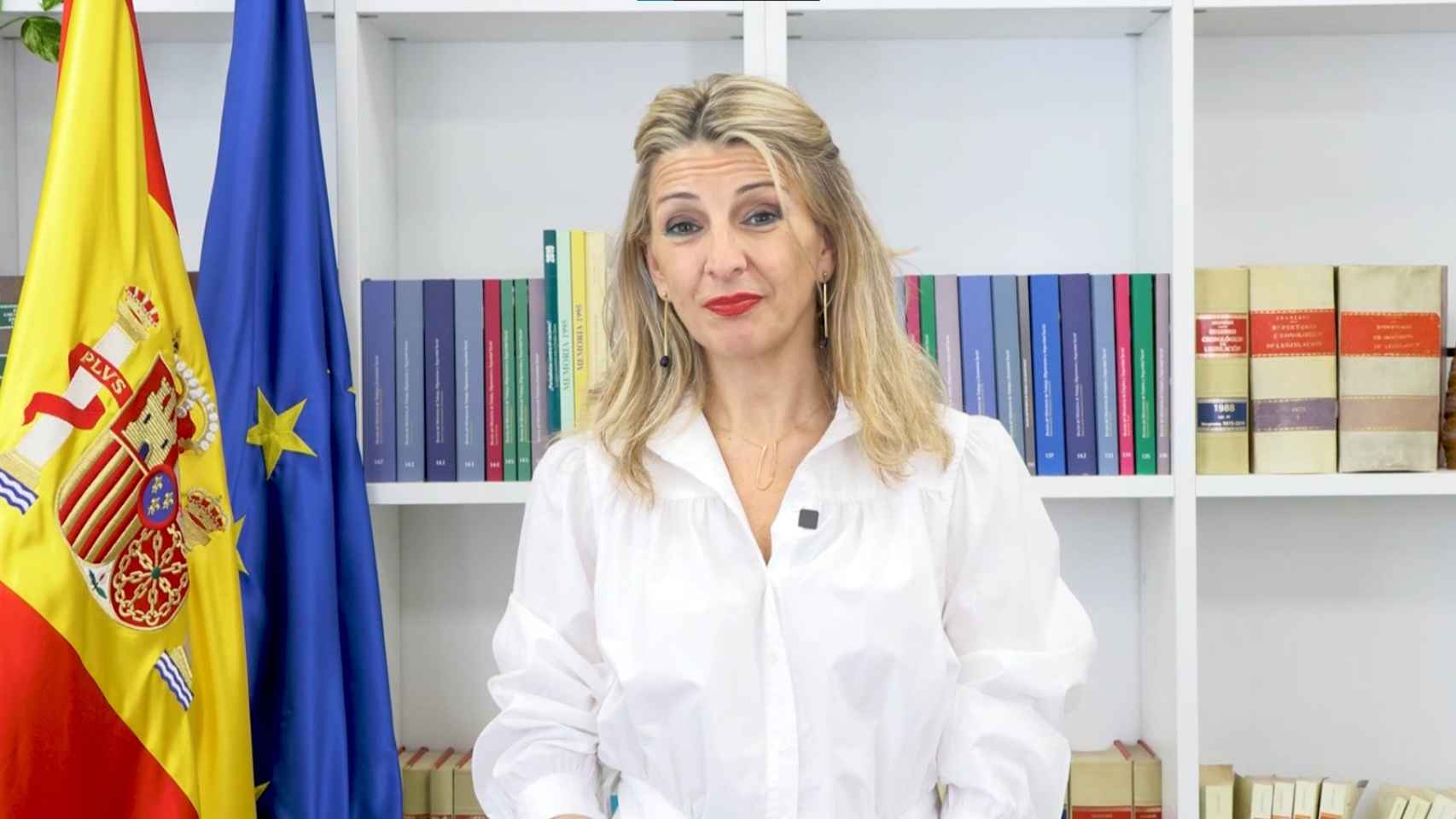 La vicepresidenta segunda y ministra de Trabajo, Yolanda Díaz, en el 'Wake up, Spain!.