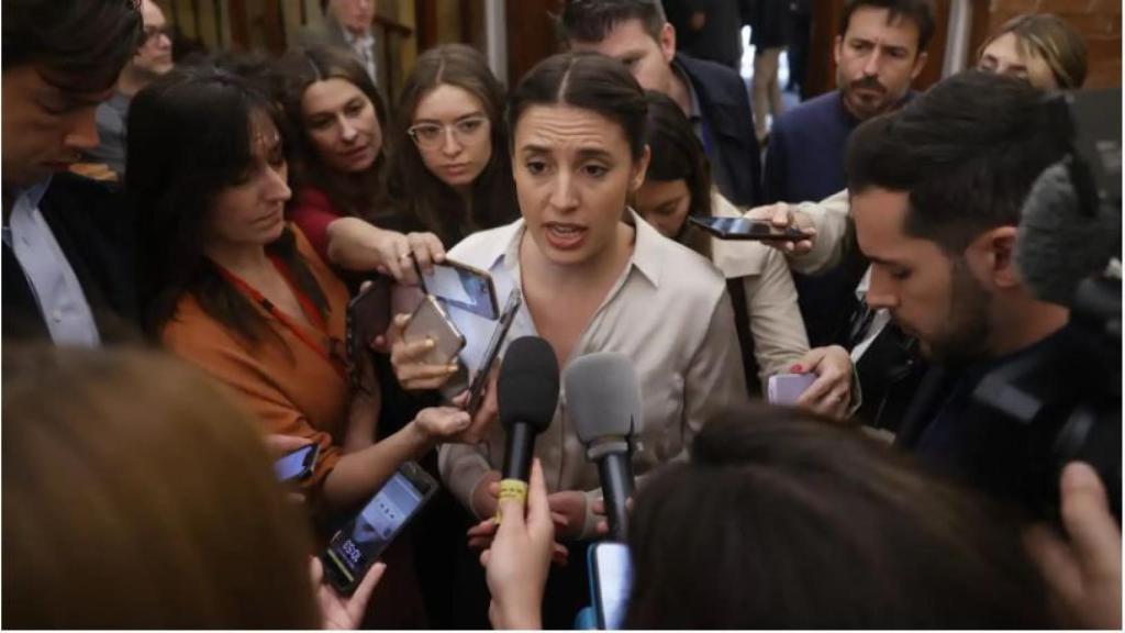 La ministra de Igualdad, Irene Montero, este miércoles en el Congreso de los Diputados.