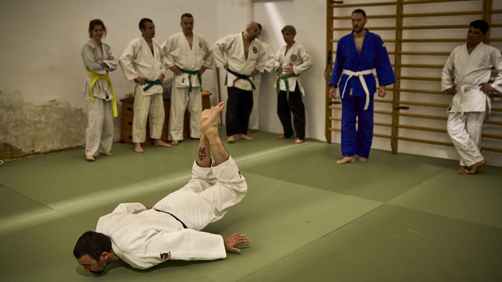 Antonio López impartiendo una clase de Jiu Jitsu