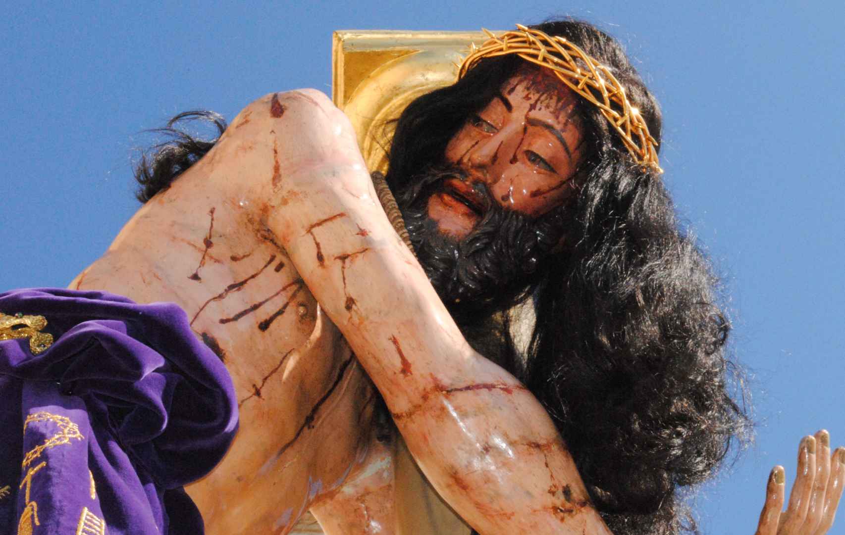 Auténtica imagen de un paso de Semana Santa en Toro, 'Jesús Amarrado a la Columna'