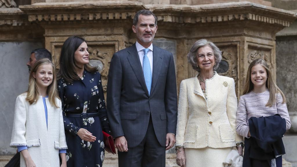 Los Reyes en la misa de Pascua de 2019, la última a la que acudieron.