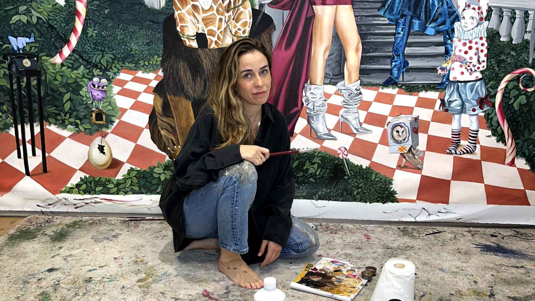Roberta Lobeira, artista mexicana, en su estudio en Madrid.
