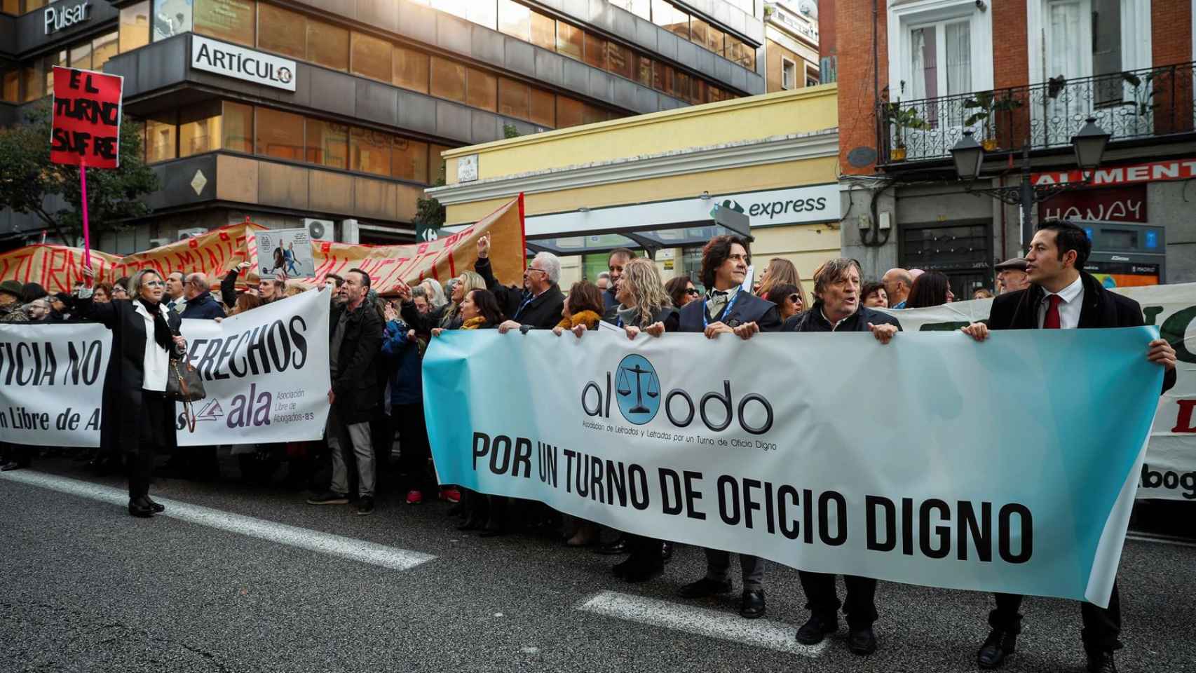 Imagen de archivo de una protesta de la Asociación de Letrados por un Turno de Oficio Digno (Altodo).