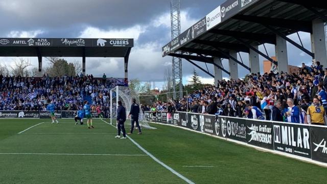 La afición del Dépor en Salamanca.