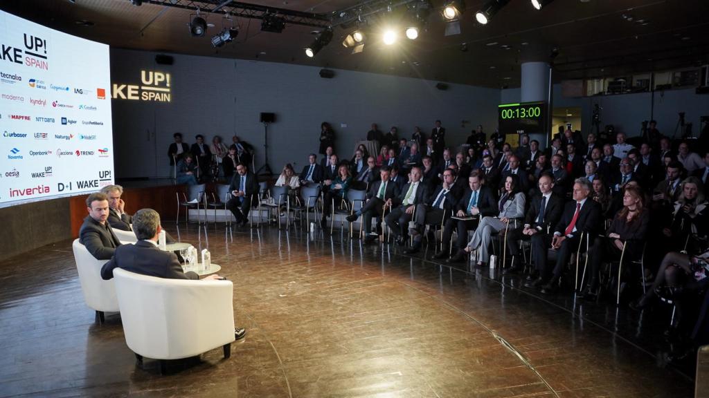 Vista del Wake Up, Spain! durante la intervención de Álvarez-Pallete y Bernard Henry Levy.