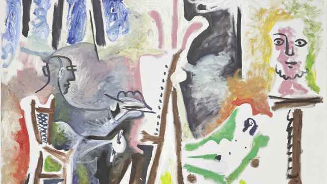 Picasso: 'El pintor y su modelo' (detalle), 1963, en la exposición de la Fundación Beyeler. Esther Grether Family Collection. © Succession Picasso / 2022, ProLitteris, Zurich
