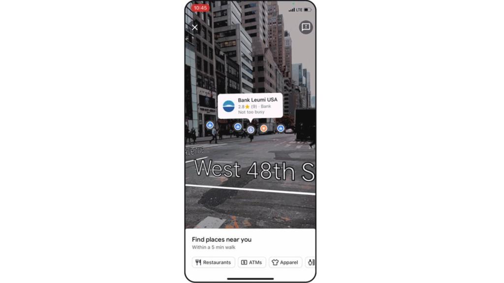 Realidad aumentada en Google Maps
