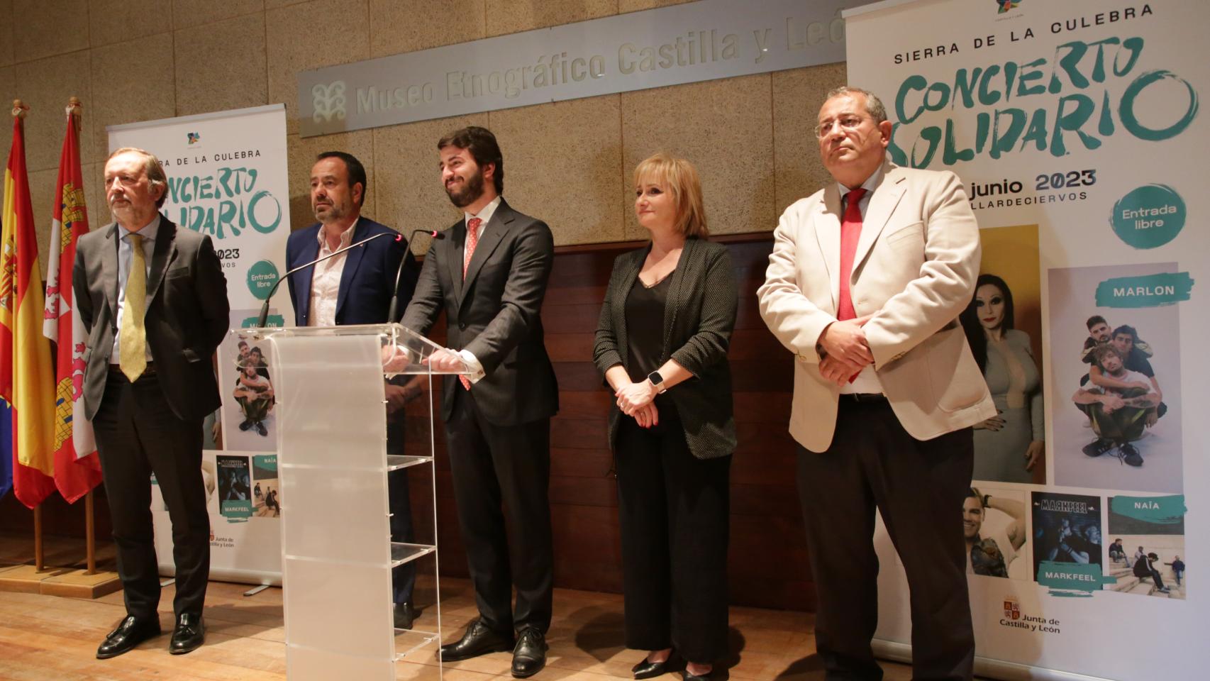 El vicepresidente de la Junta, Juan García-Gallardo, el día de la presentación del concierto solidario por la Sierra de la Culebra