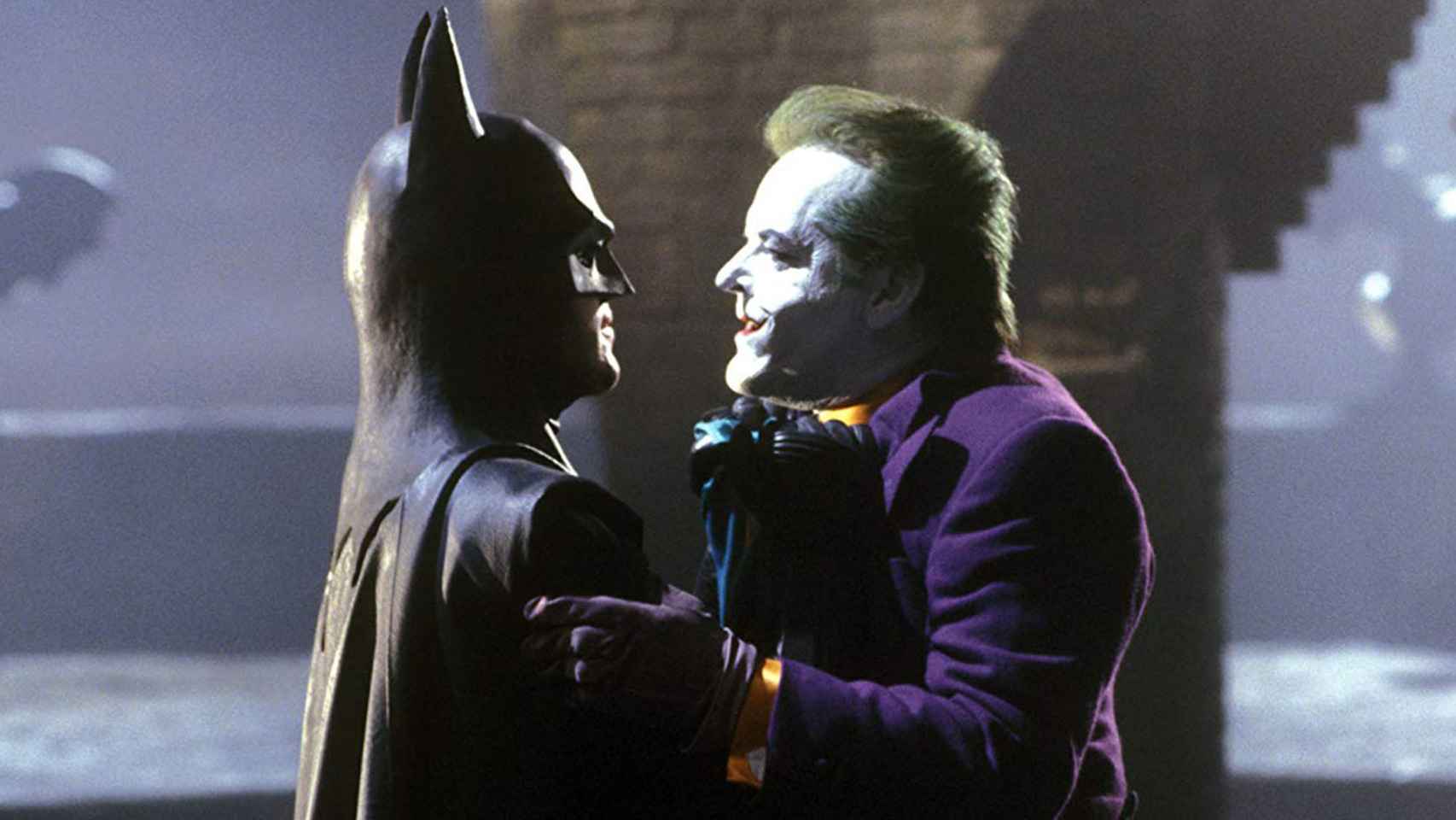 Michael Keaton (Batman) y Jack Nicholson (Joker) en el 'Batman' de Tim Burton (1989)
