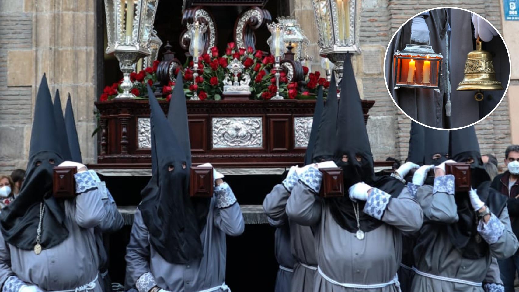 Cofradía Penitencial de la Sagrada Pasión de Cristo durante una procesión