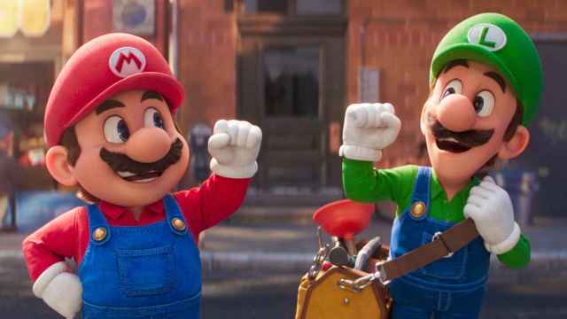 Mario y Luigi en un momento de la película