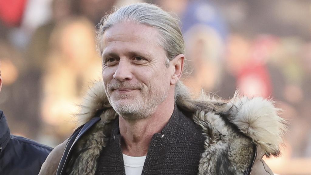 Emmanuel Petit, en un partido entre el AS Mónaco y el PSG de la Ligue-1 2022/2023