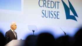 Chairman of Credit Suisse, Axel Lehmann speaks during Credit Suisse Annual General Meeting, two weeks after being bought by rival UBS in a government-brokered rescue, at Hallenstadion, in Zurich, Switzerland, April 4, 2023