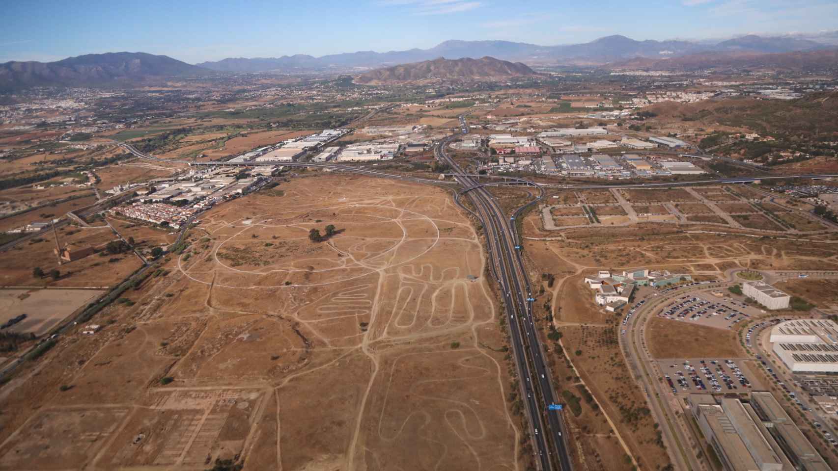 Vista aérea de los terrenos donde se proyectan las viviendas del sector Universidad de Málaga.