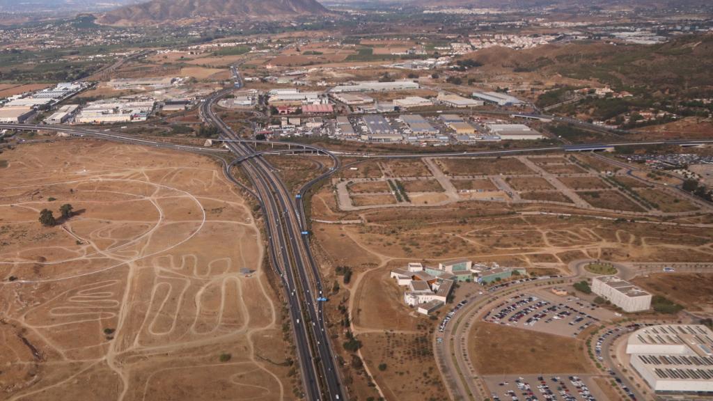 Vista aérea de los terrenos donde se proyectan las viviendas del sector Universidad de Málaga.