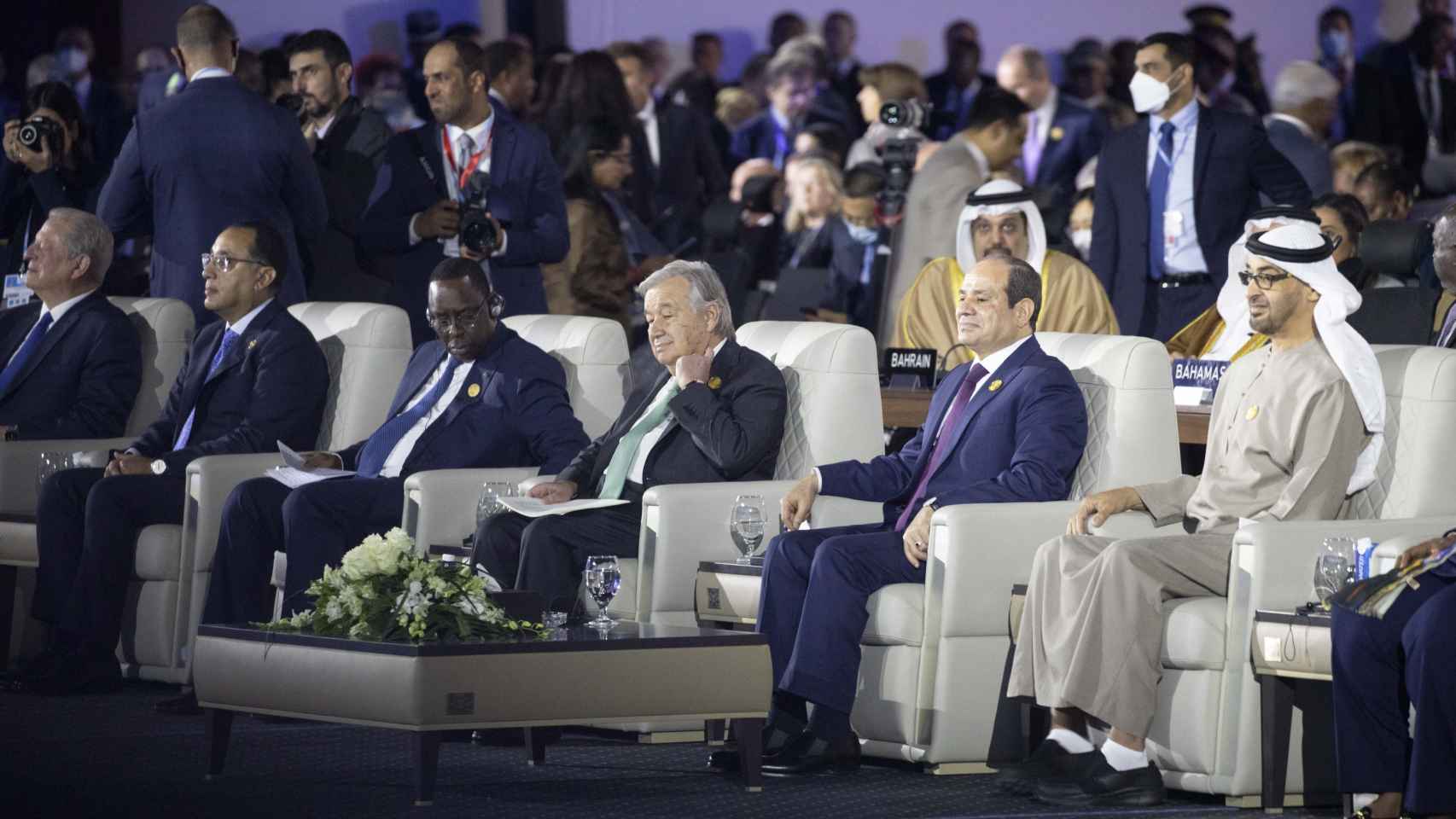 Líderes de Emiratos Árabes Unidos en la última COP celebrada en Egipto.
